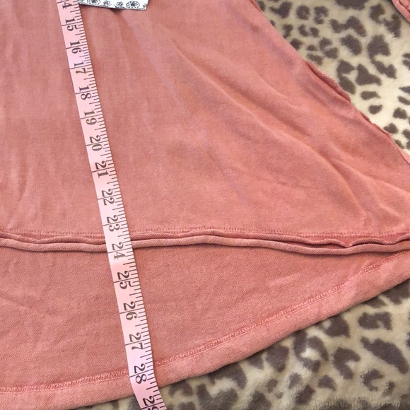 Free People We The Free Pink Low Back Oversized Lightweight Sweatshirt XS - Picture 9 of 10